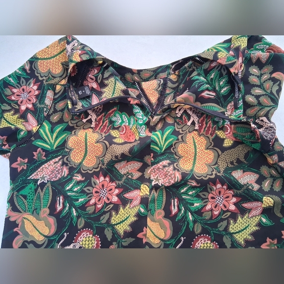 Scotch & Soda (Dans La Nuit)/ Colorful Jungle Print Blouse/ Size US S - Picture 11 of 17